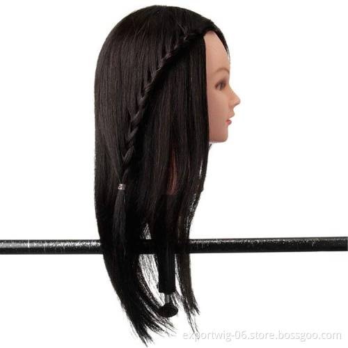 Cosmetology 100% Human Hair training head Mannequin African American Salon Practice Hairdresser Training Dummy Doll Head